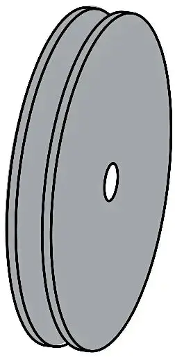 2-Inch Plastic Pulley For Cables, Round Belts, Or Ropes — 1/2-Inch Width 1