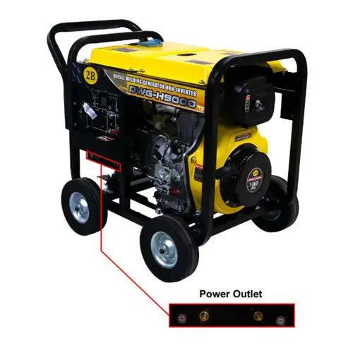 2B Dwg-H9000 Diesel-Powered Welding Generator – Non-Inverter, Rapidtech Series 1