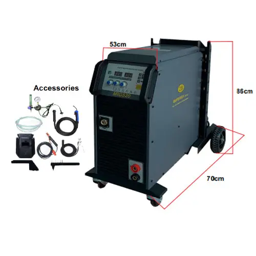 2B Mig520 Industrial-Grade Inverter Dc Welder – Rapidtech Series 1