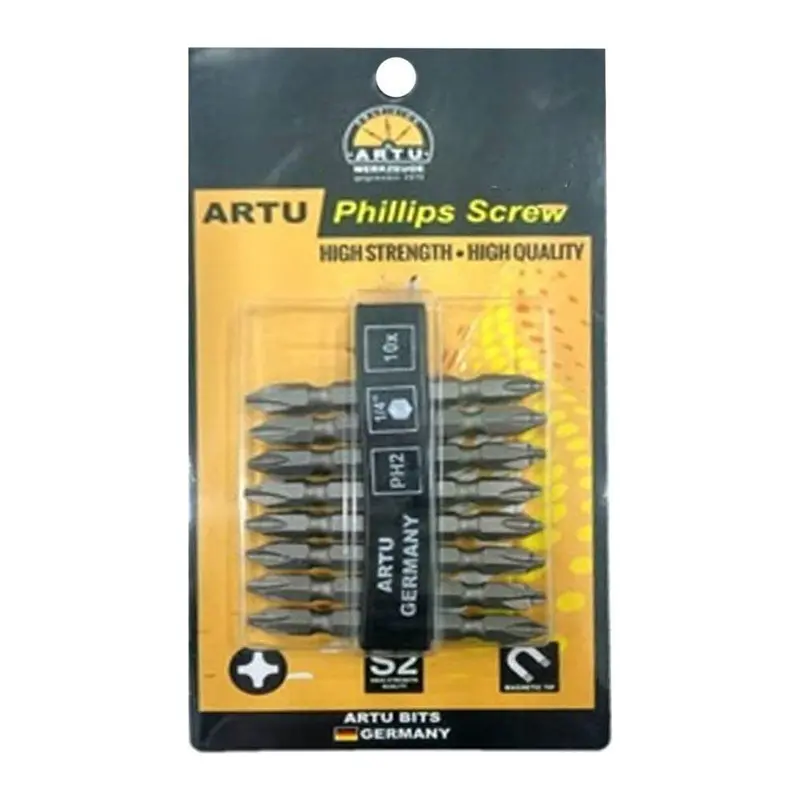 Artu 10-Piece Ph1 Philips Screwdriver Bit Set 1