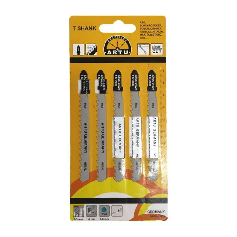 Artu Sage-04030 5-Piece T-Shank Jigsaw Blade Collection 1
