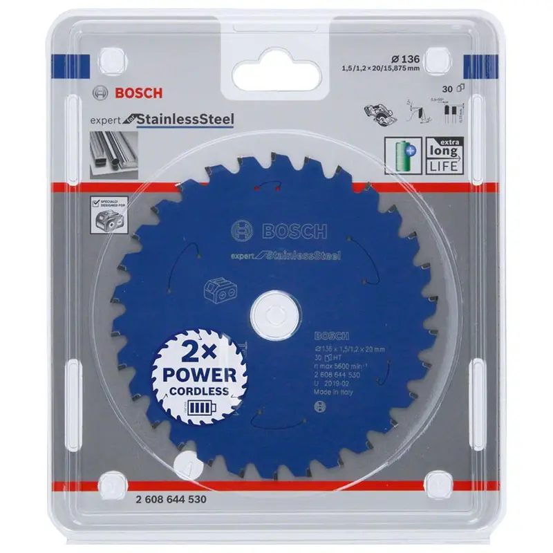 Bosch 136 Mm 30-Tooth Stainless Steel Circular Saw Blade 1