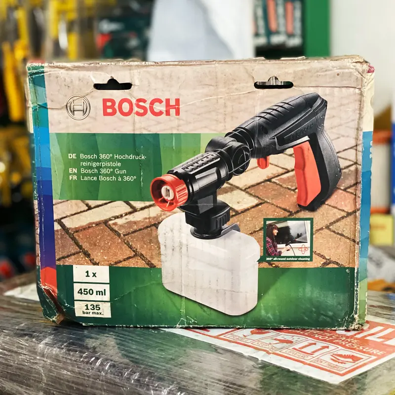 Bosch 360° Short Gun Nozzle For Aqt Series Pressure Washers – Swivel Spray Accessory (Damaged Box) 1