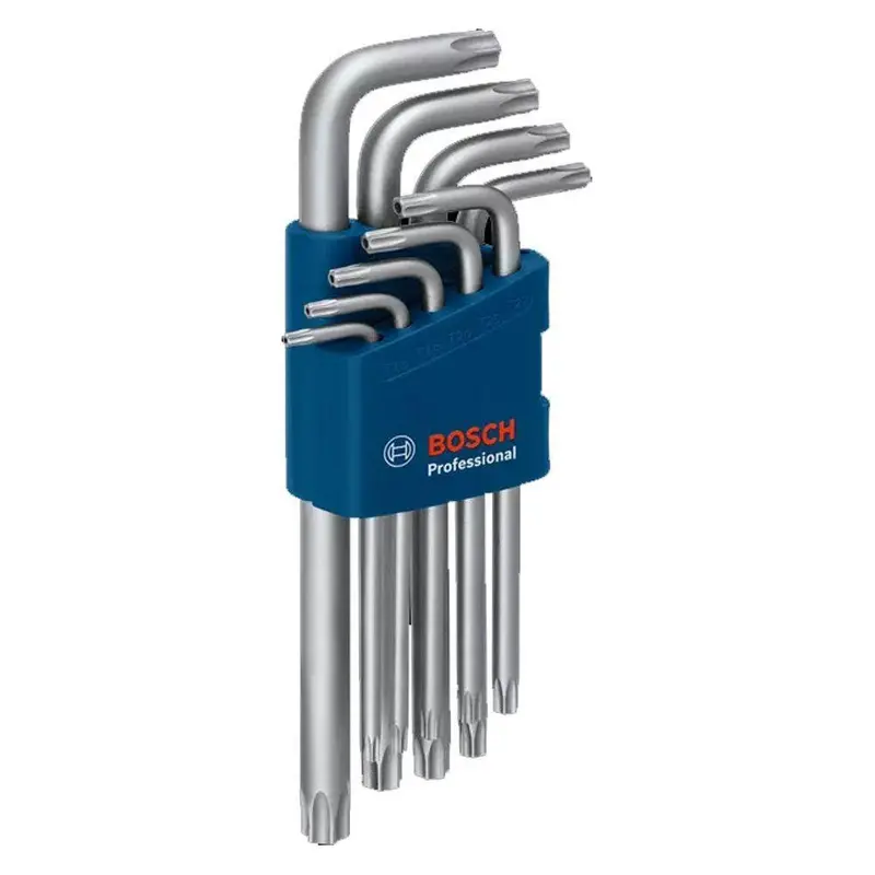 Bosch 9-Piece Torx Key Set — Precision Hex-Star Alloy Tools 1