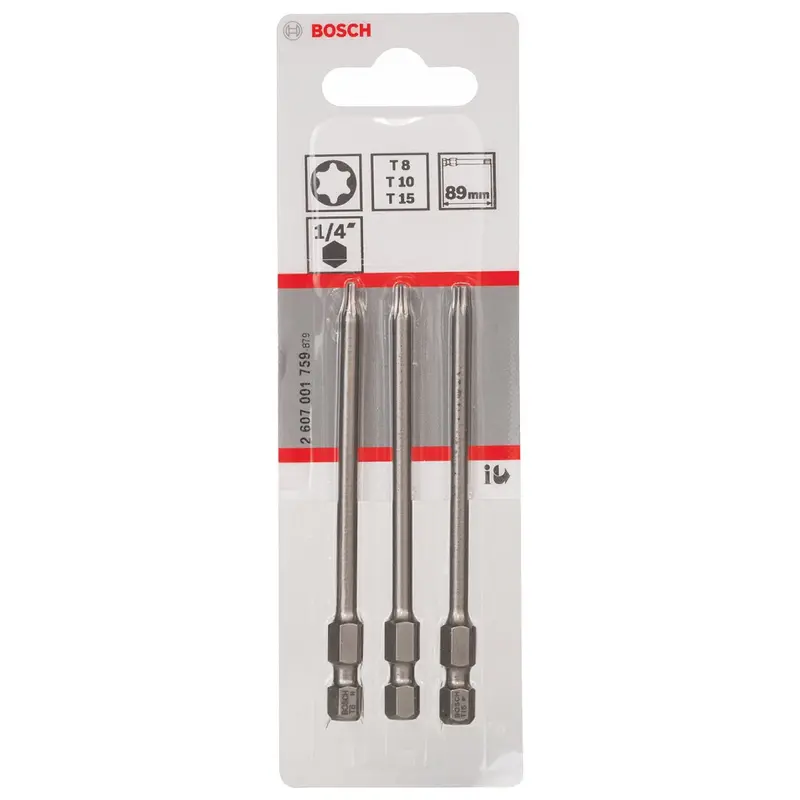 Bosch Extra-Hard Torx Screwdriver Bit Set — 89Mm, 3-Piece 1