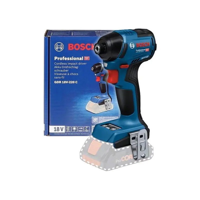 Bosch Gdr 18V-220C Cordless Impact Driver – 18V Brushless, Bare Tool 1