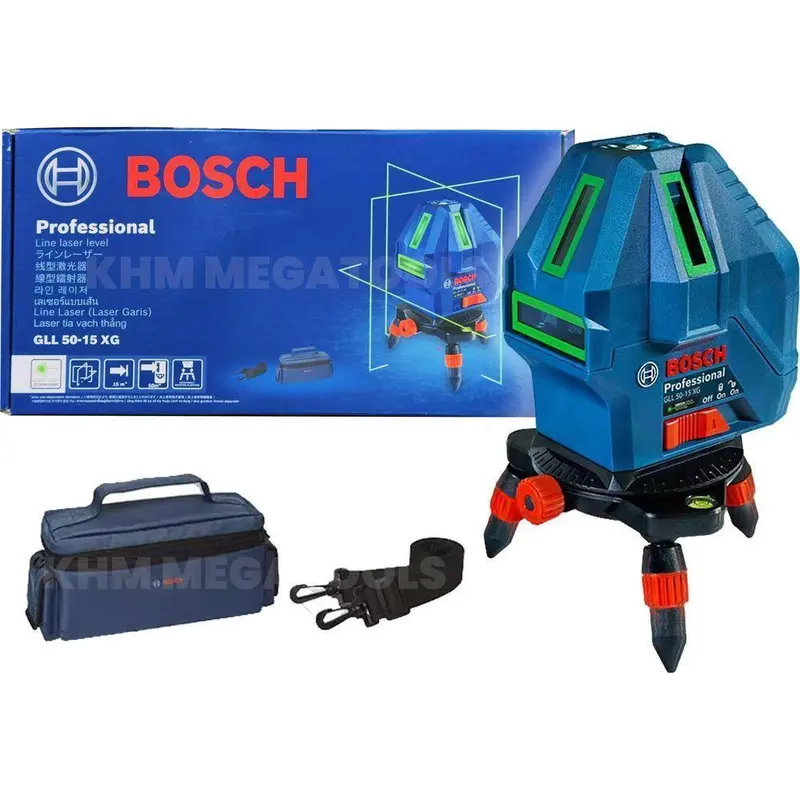 Bosch Gll 50-15 Xg 5-Line Laser Level With Dual Plumb Points (15 M Range) 1
