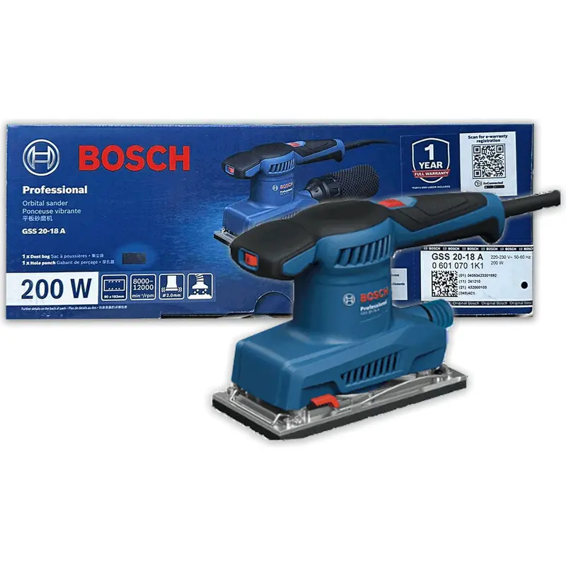 Bosch Gss 20-18A Orbital Sander 220W (With Dust Bag) 1