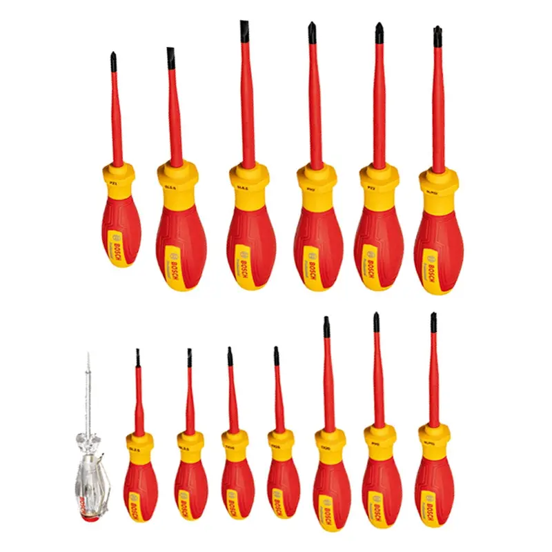Bosch Vde 14-Piece Professional Screwdriver Set – Ph, Sl, Pz, Torx (1600A02Nf9) 1