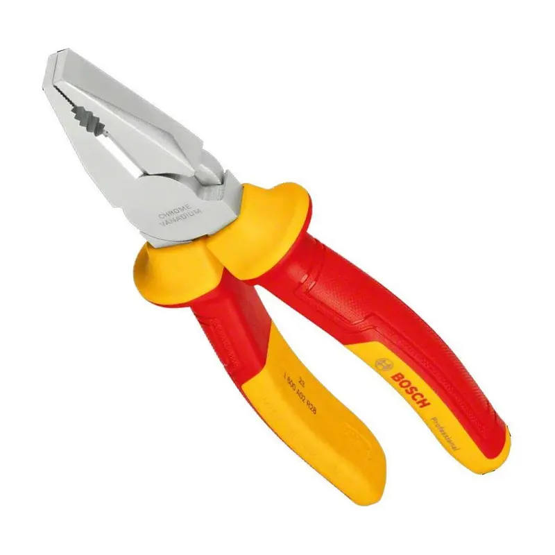 Bosch Vde 180Mm Combination Pliers – 1000V Insulated Grips (1600A02Ne1) 1