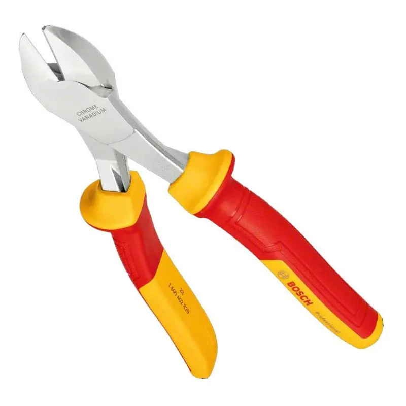 Bosch Vde 200Mm High-Leverage Diagonal Cutters – Insulated For Electrical Work (1600A02Ne2) 1