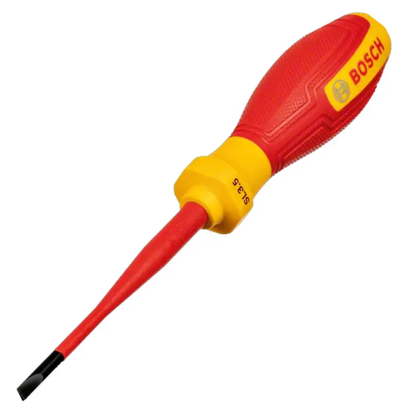 Bosch Vde Slotted Screwdriver – Insulated Flat-Blade Tool 1