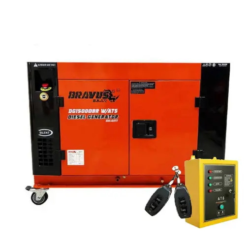 Bravus Dg15000Br.2 Silent Diesel Generator – 15 Kva With Remote System & Manual Toggle 1