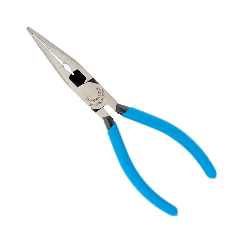 Channel Lock Long-Nose Pliers – Fine-Grip Bent Tip 1