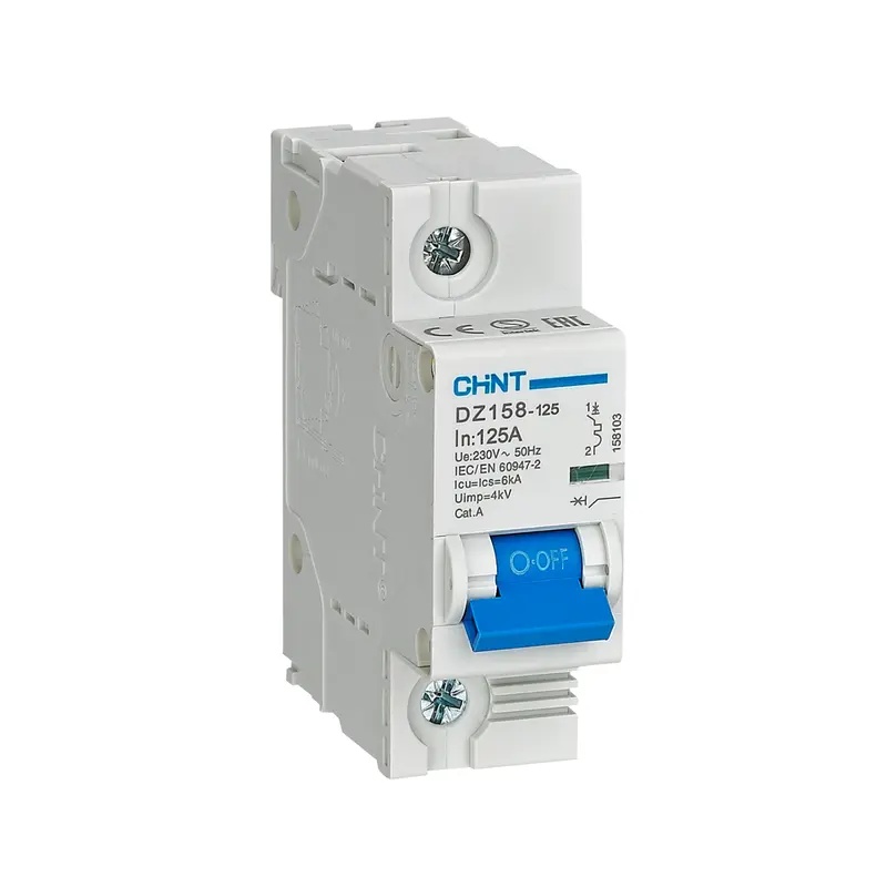 Chint Dz158-125 1-Pole 6Ka Main Circuit Breaker – 400V Ac, Compact 1.5-Module Housing 1