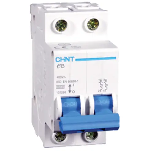 Chint Eb Series 2P Mcb – 4.5Ka, 400V Ac, Dual-Pole Protection 1