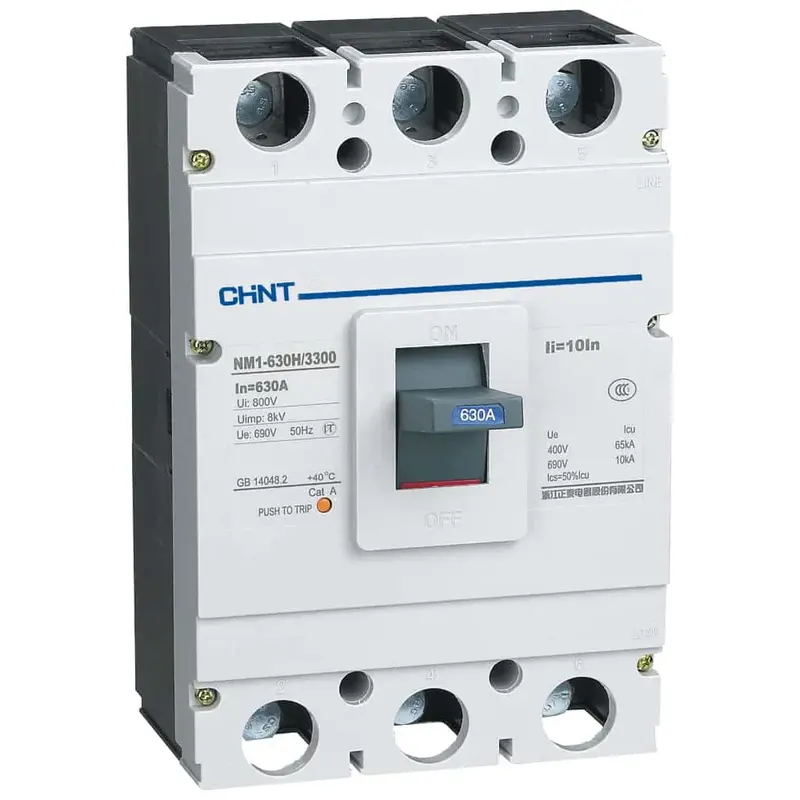 Chint Nm1-630H 3-Pole Moulded Case Circuit Breaker – Type H, 630A High-Performance 1