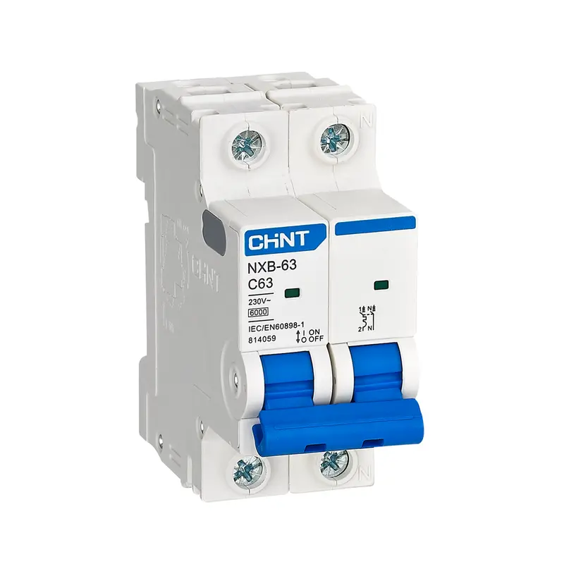 Chint Nxb-63 Two-Pole Mcb – 6Ka Breaking Capacity, 220–240V Ac 1