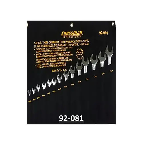 Crossman 14-Piece Low-Profile Wrench Set – 8–24Mm 1