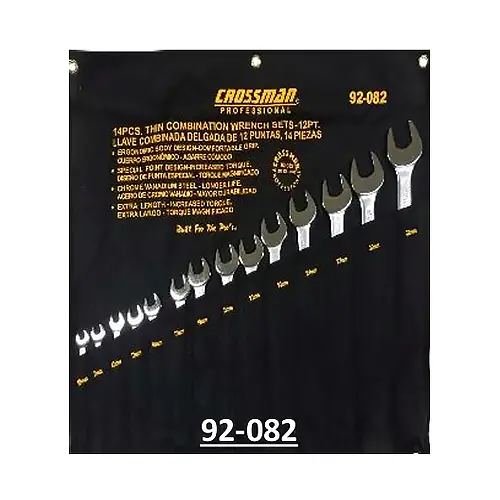 Crossman 14-Piece Narrow Combination Wrench Collection – 10–32Mm 1