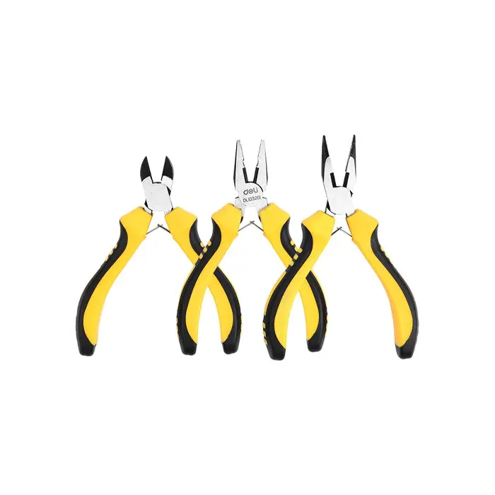 Deli 3-Piece Mini Pliers Set – Precision Cutting & Gripping – Edl103201-3 1