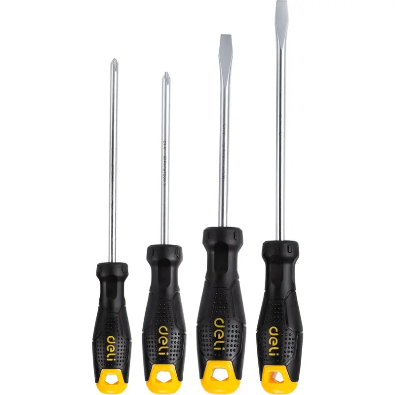 Deli 4-Piece Professional Screwdriver Set – Slotted & Phillips – Edl620004 1