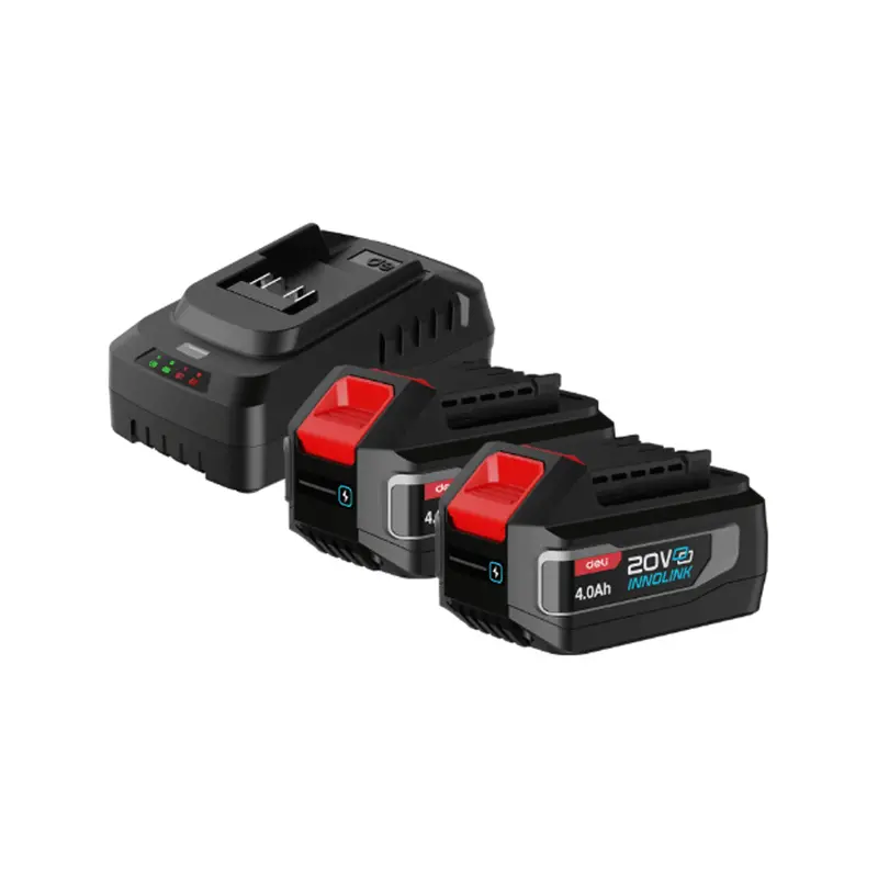 Deli Ede-Cm20A2E 20V Fast-Charge Kit Featuring 4.0Ah Lithium Battery 1