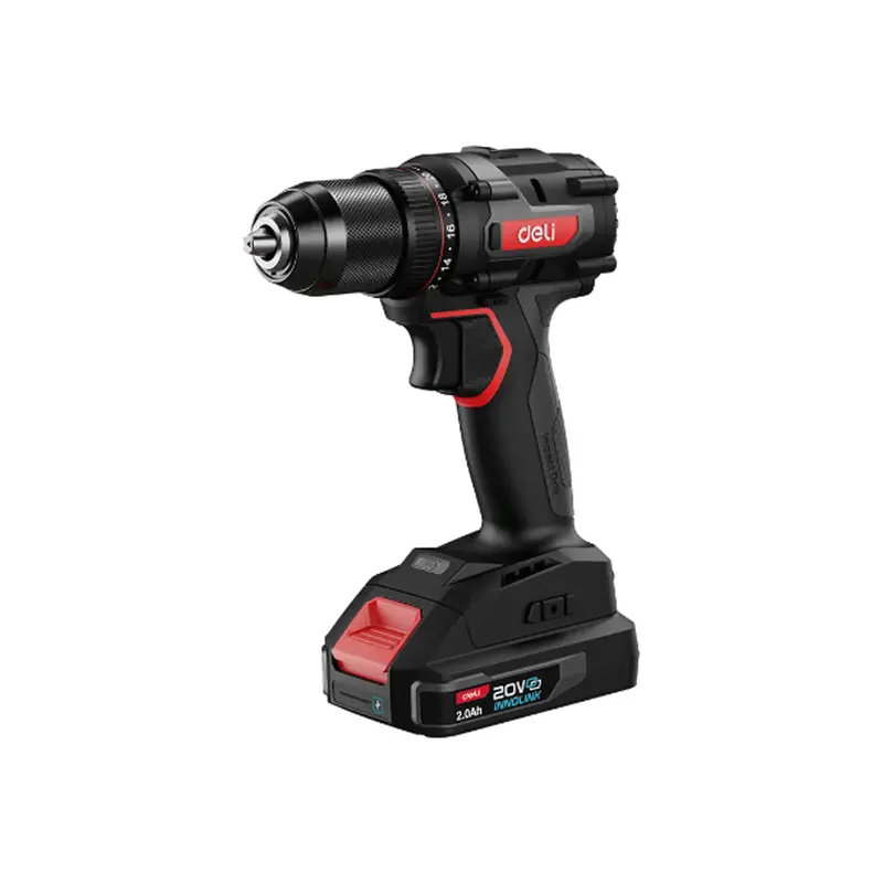 Deli Ede-Cz20-1D2 20V Lithium-Ion Drill Driver — 10Mm Chuck, 3/8" Hex 1