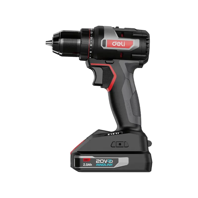Deli Ede-Dz20-1D2 20V Compact Cordless Drill — 10Mm Chuck, 3/8" Hex 1