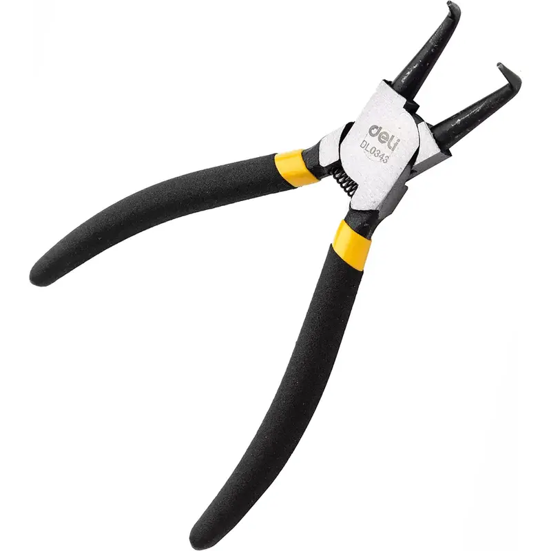 Deli Edl0343 Internal Bent Circlip Pliers For Tight-Space Assembly 1