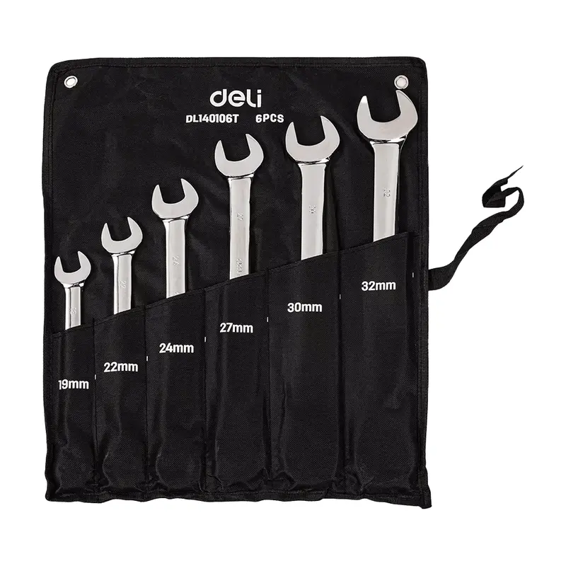 Deli Edl140106T Ratchet-Style Dual-Use Wrench Set – 6-Piece Versatile Tool Kit 1