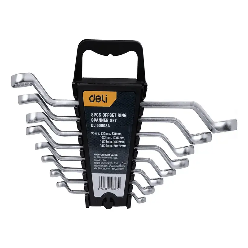 Deli Edl150008A 8-Piece Offset Ring Spanner Set 1
