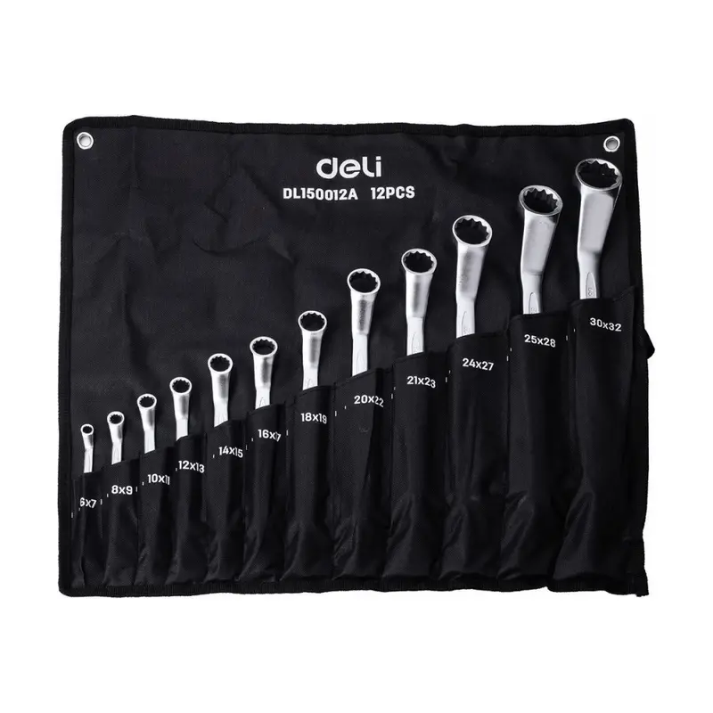 Deli Edl150012A 12-Piece Offset Ring Spanner Kit 1