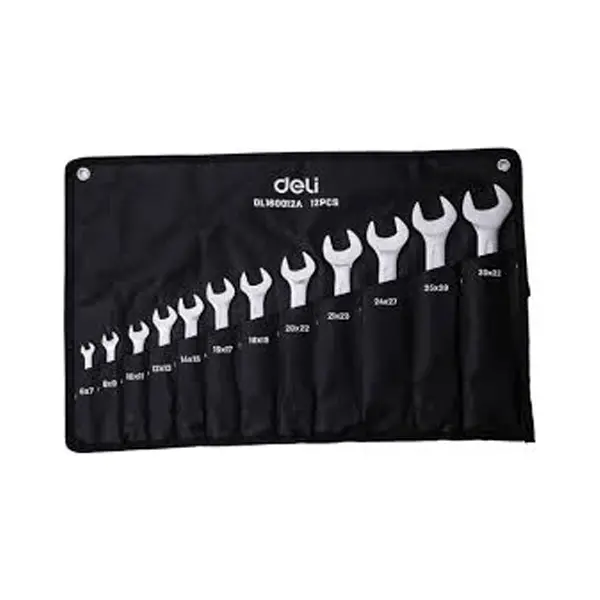 Deli Edl1600012A 12-Piece Double Open-End Spanner Kit 1