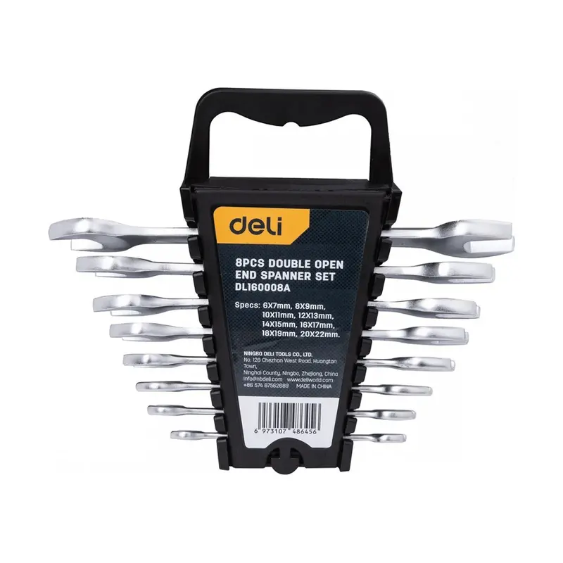 Deli Edl160008A 8-Piece Double Open-End Spanner Set 1