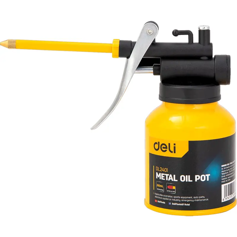 Deli Edl2401 Compact Oil Can – 180Ml Leak-Proof Oiler Pot For Workshop Use 1