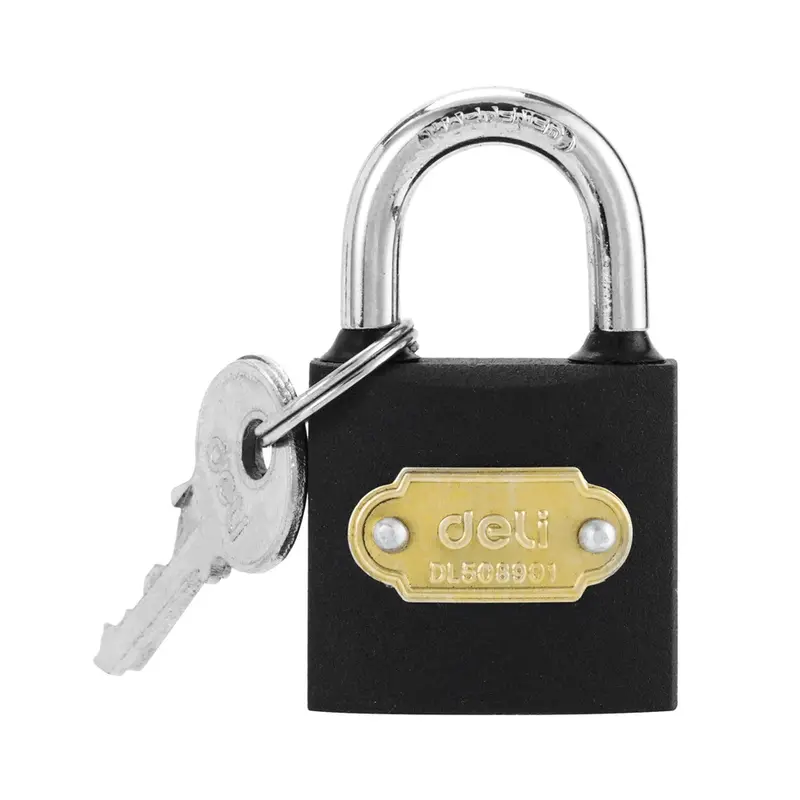 Deli Edl508901-8904 Industrial Iron Padlock – Weather-Resistant Security Lock 1
