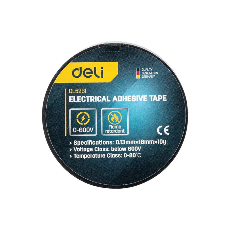 Deli Edl5261 Premium Pvc Electrical Insulation Tape – High Adhesion & Stretch 1