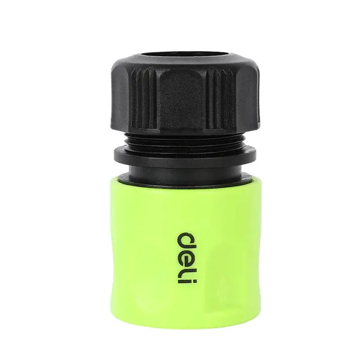 Deli Edl8793 1/2-Inch Plastic Hose Connector With Built-In Water Shut-Off 1
