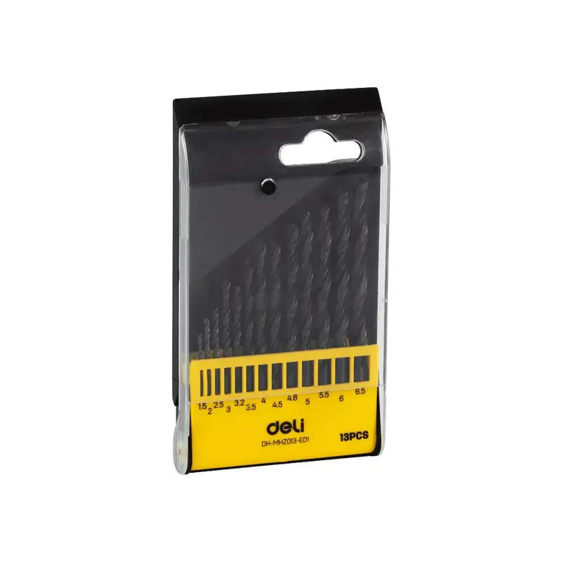 Deli Hss Twist Drill Bit Set – 13-Piece, Metric Sizes, Titanium Coated 1