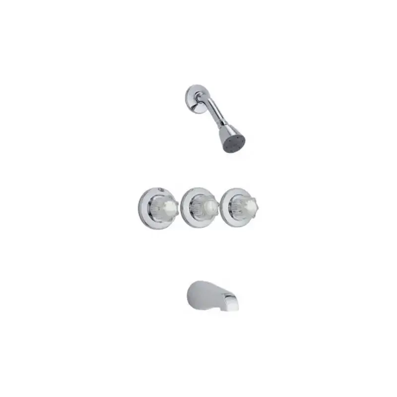 Delta 2683 Triple-Handle Acrylic Bath Valve Set With Ergonomic Handles 1