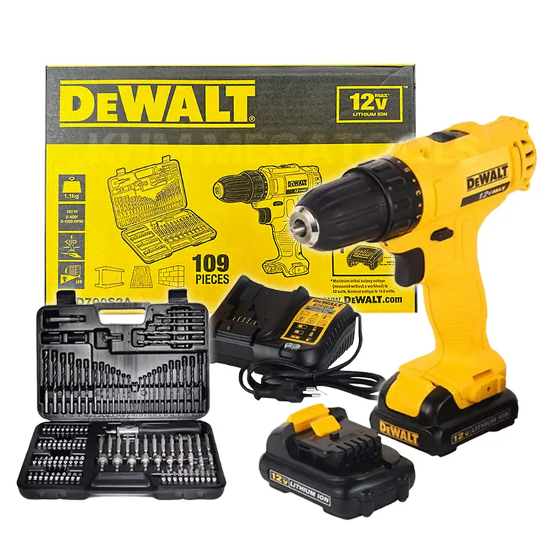Dewalt Dcd700S2A 12V Compact Cordless Drill Driver Kit With 2 Batteries 1