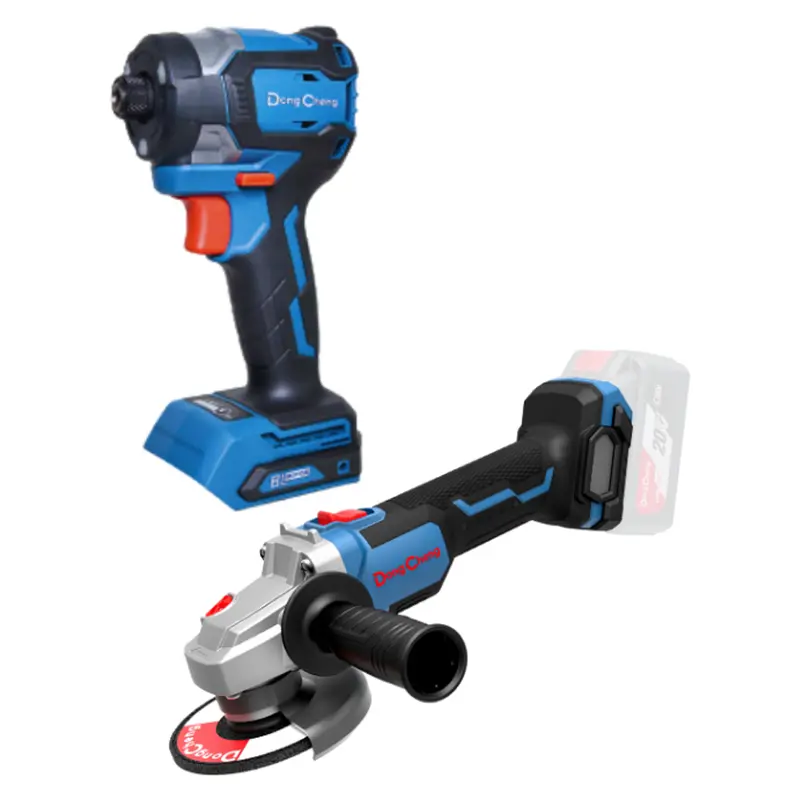 Dong Cheng 20V Brushless Combo Kit – Angle Grinder + Impact Drill With 4.0 Ah Battery 2