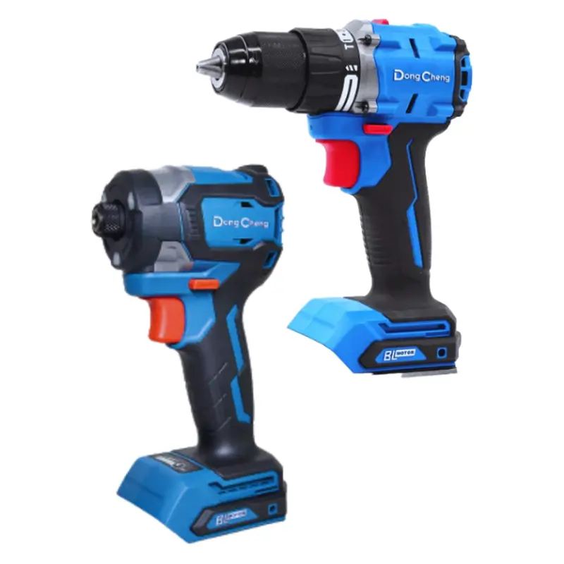Dong Cheng 20V Brushless Combo Kit – Impact Driver + Hammer Drill With 4.0 Ah Battery 1