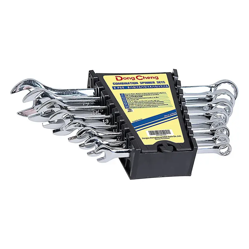 Dong Cheng Dcs8 8-Piece Combination Spanner Set (Open + Ring Ends) 1