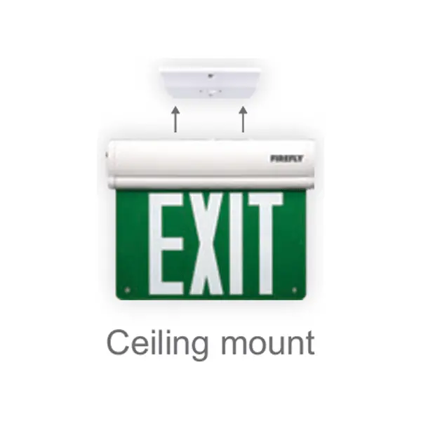 Firefly Double-Sided Exit Sign With Flexible Mounting Options (3.6V Ni-Cd) 2