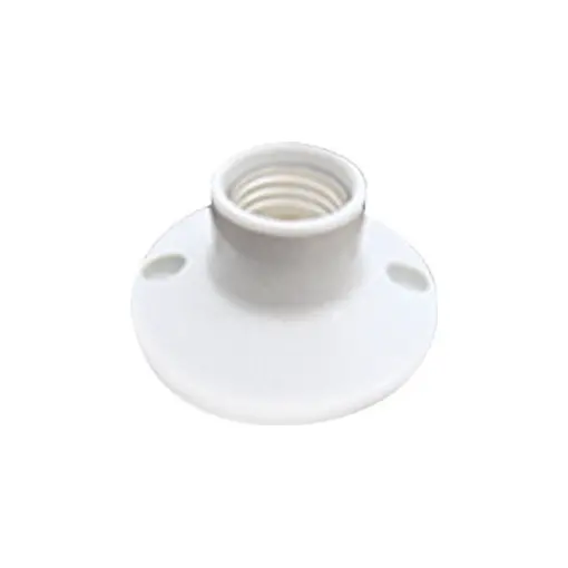 Firefly E27 Ceiling Socket – 3½" Diameter, 4A/250V Porcelain-Look Housing 1