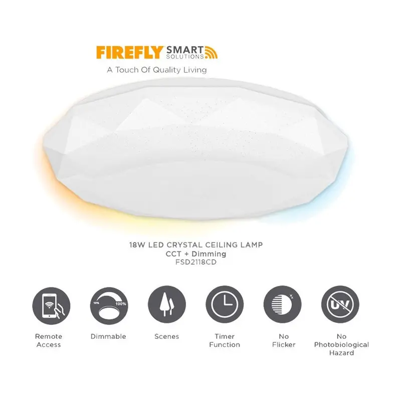 Firefly Fsd2118Cd Smart Rgb Led Ceiling Lamp – 18W Output 1