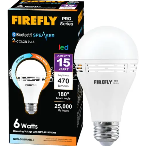 Firefly Pro Bluetooth Speaker Led Bulb – Dual-Color, 6W Fbf606Dc 1