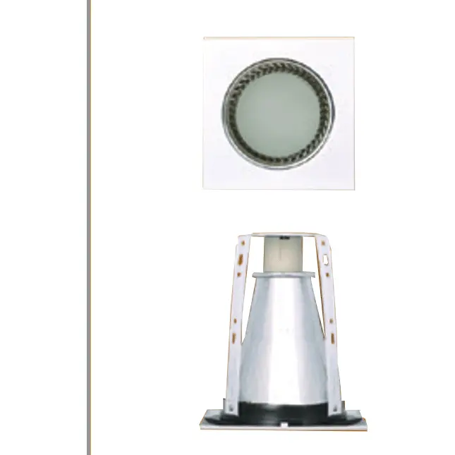 Firefly Square Vertical Recessed Downlight With Partially Frosted Glass Cover 1